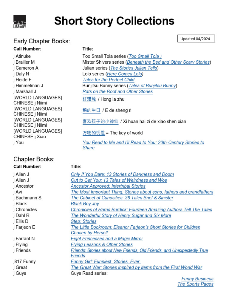 Short Stories | PDF | Young Adult | General Fiction