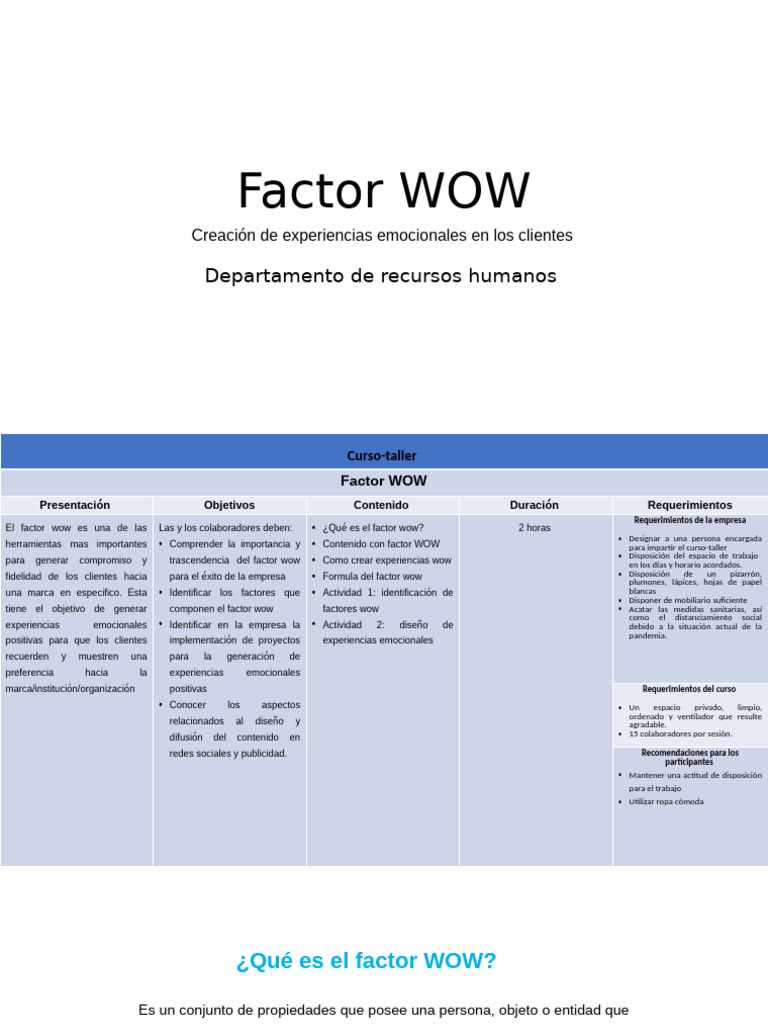 Curso: Crear Experiencias WOW | PDF | Marca | Publicidad
