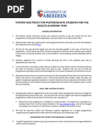 LSHTM Fees Schedule 2025-26 | PDF | Value Added Tax | Taxes