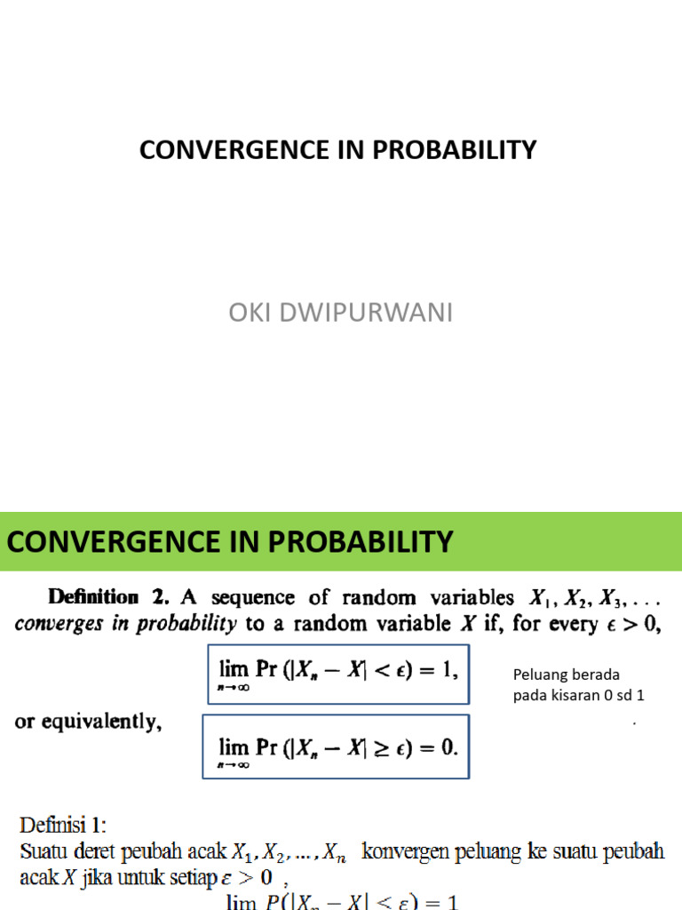 Convergence in Probability Guide | PDF