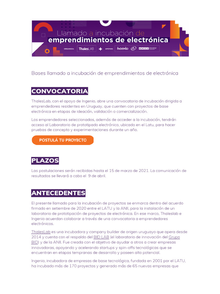 UTF-8 - Q - Bases - Llamado - Emprendimientos - de - Electr c3 B3nica ...