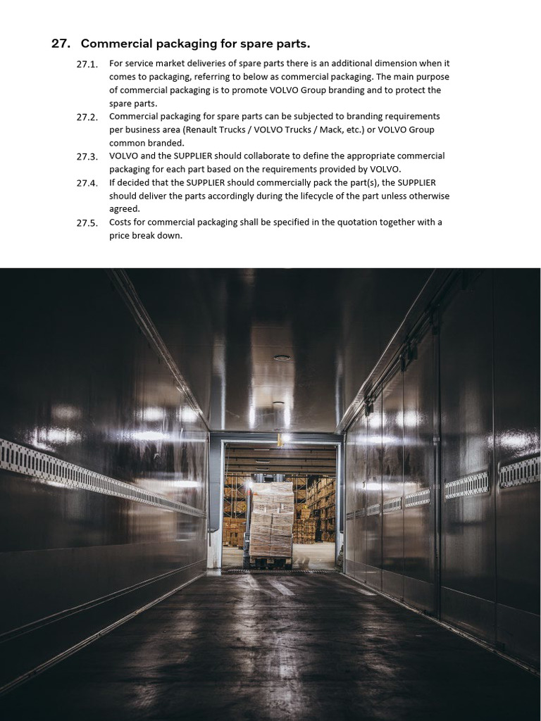Volvo KEP 7: Spare Parts Packaging Guide | PDF | Finance & Money ...