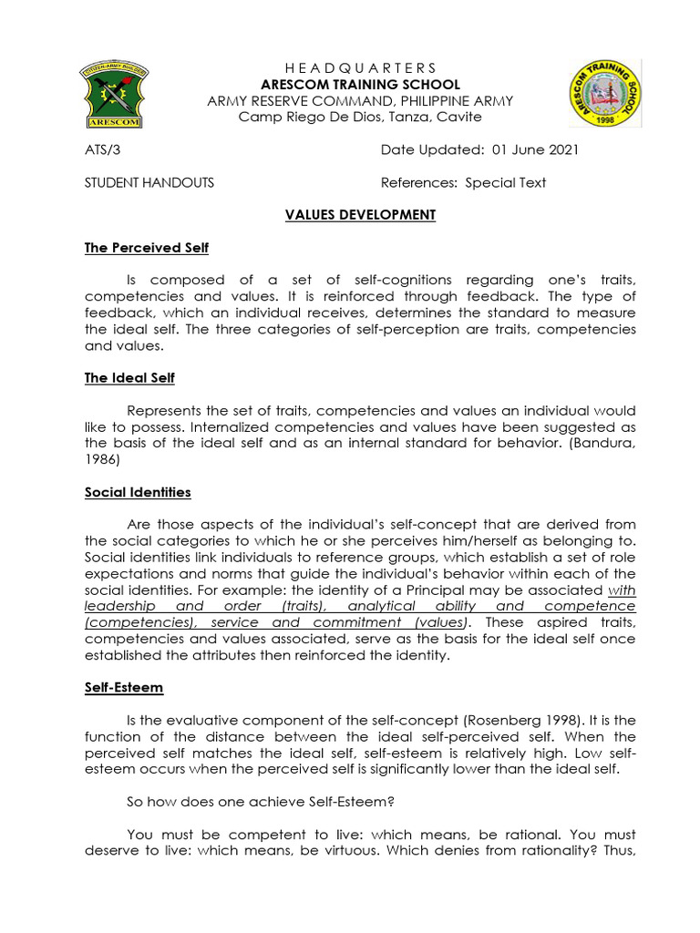 7.0 (Values Development) 8 Pages | PDF | Morality | Cognition