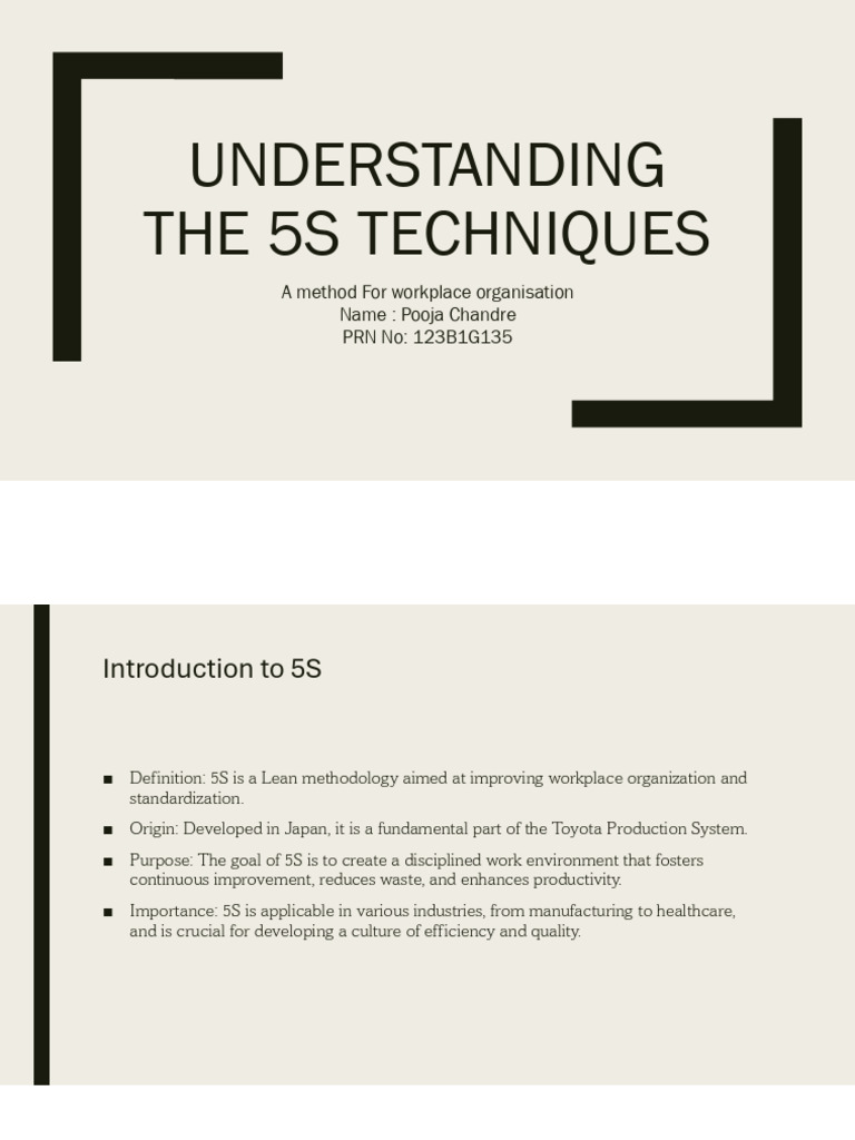 Mastering 5S Techniques for Workplace Efficiency | PDF | Career ...