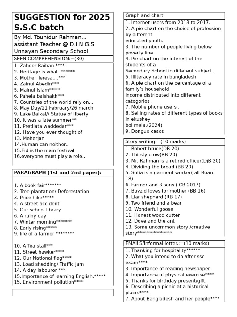 Ssc 2025 Exam Suggestions And Tips Pdf