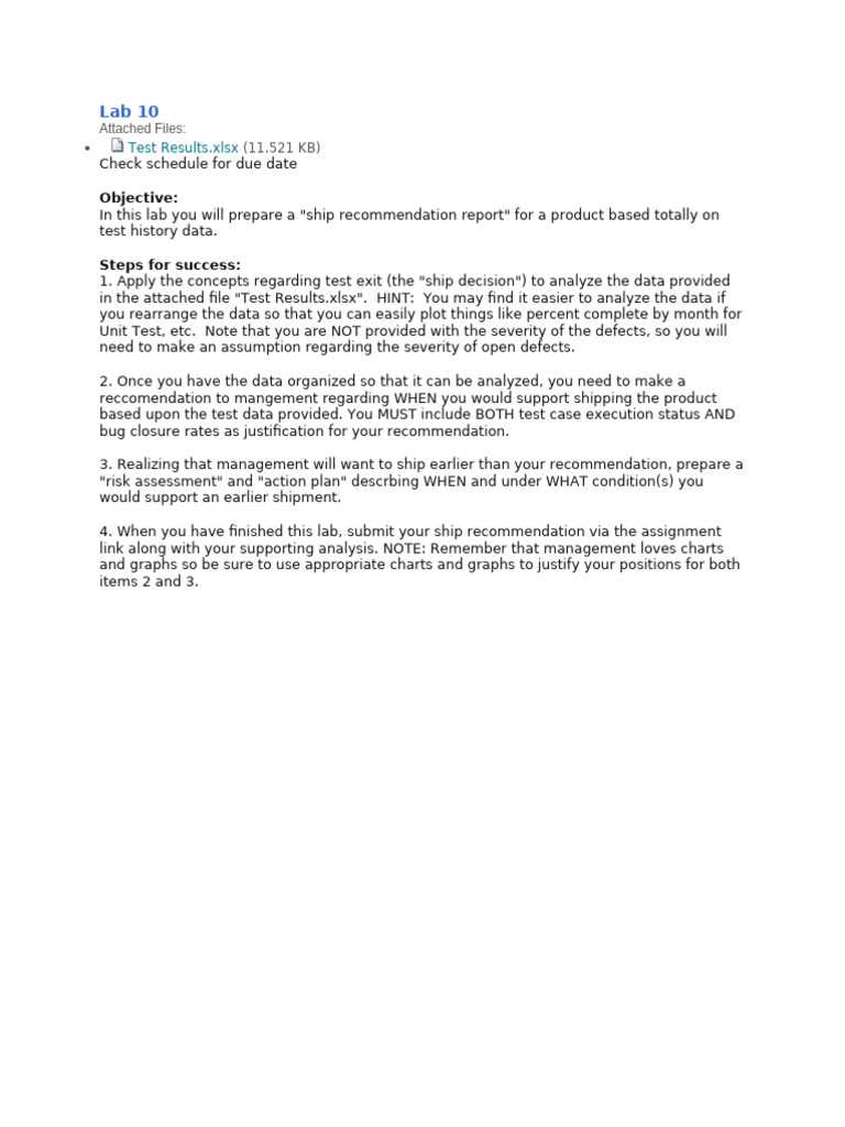 Ship Recommendation Report Lab Guide | PDF | Technology & Engineering