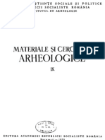 Materiale Si Cercetari Arheologice, IX - 1970