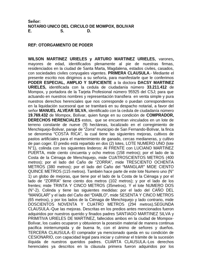 Poder para Venta | PDF | Derecho