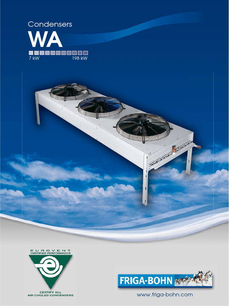 WA Condenser Specifications and Models | PDF | Heat Exchanger | Decibel