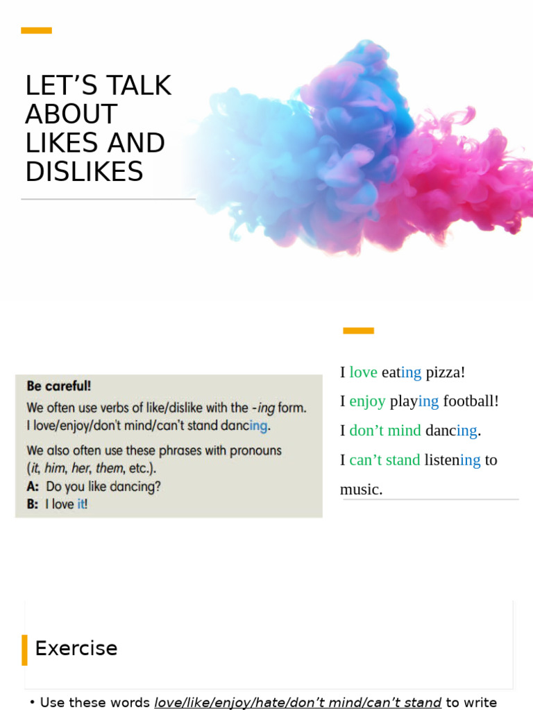 Likes Dislikes | PDF | Wellness