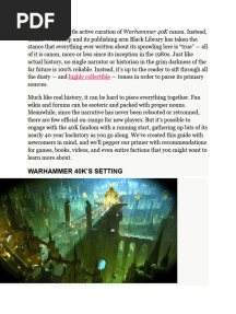 Warhammer Lore