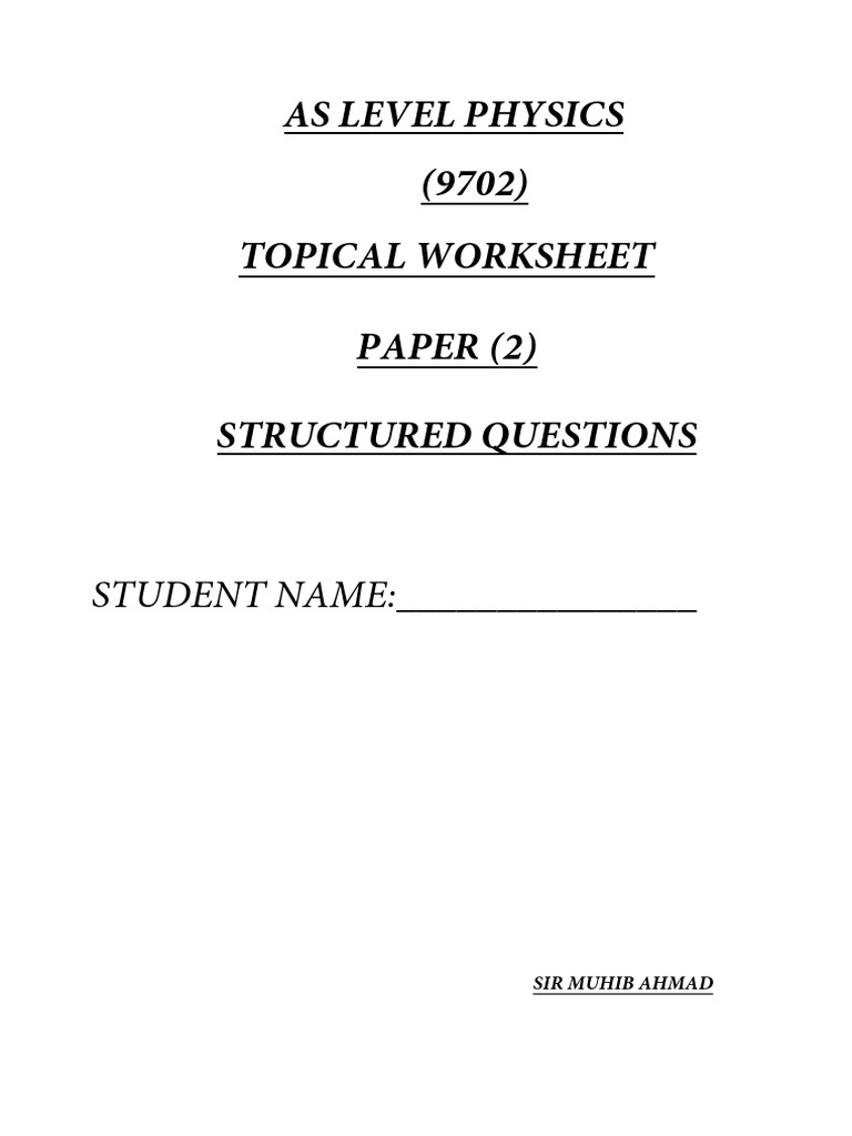 AS Level Physics: Physical Quantities & Units | PDF | International ...
