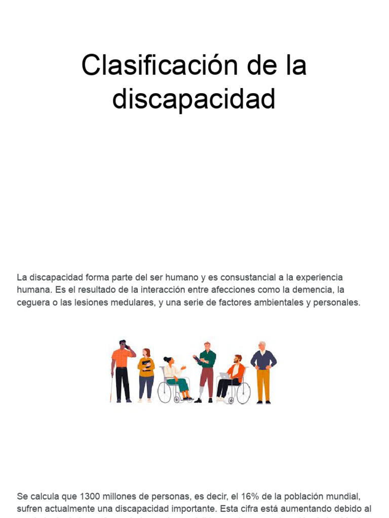 Clasificación y Conceptos de Discapacidad | PDF | Invalidez | Sicología