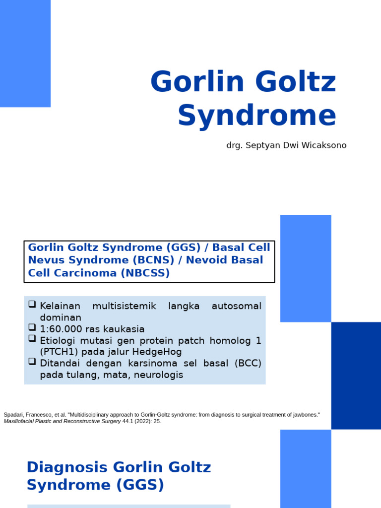 Gorlin Goltz Syndrome: Diagnosis dan Penanganan | PDF
