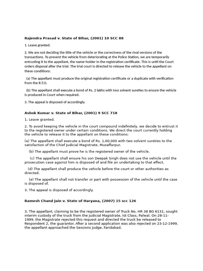 Case study notes for 451 and 457 crpc pdf appeal bail
