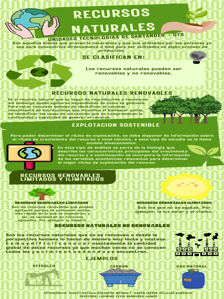 Infografia Sobre Los Recursos Naturales | PDF | Ciencias sociales  ambientales | Economias, image size:768x1024