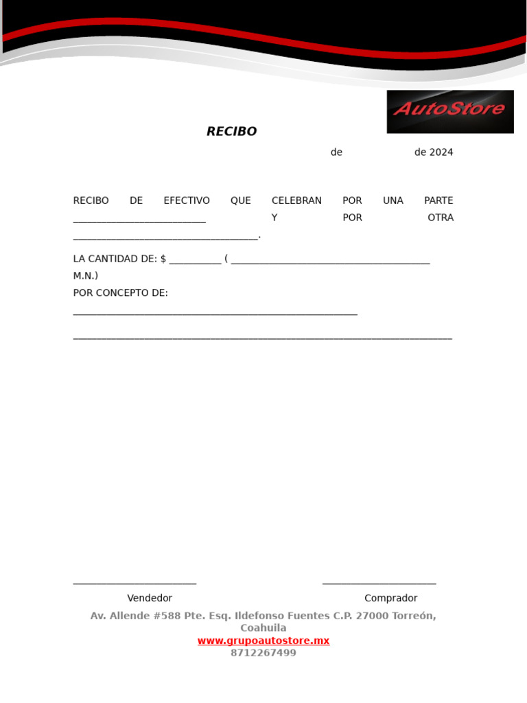 Recibo de Dinero | PDF