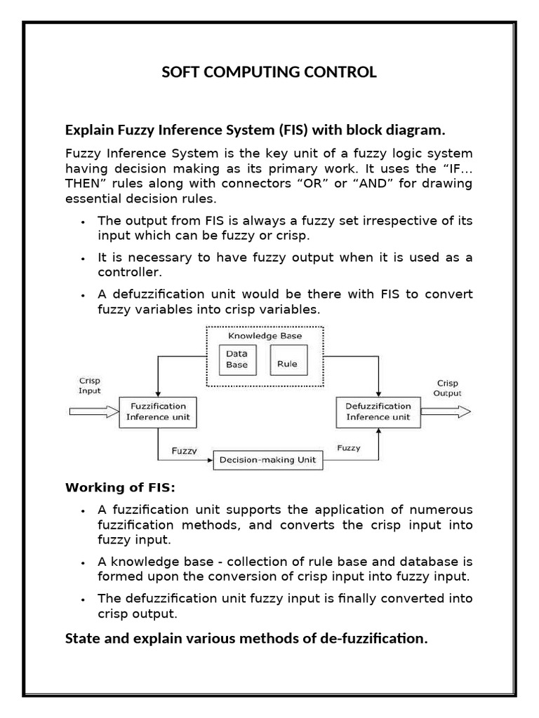 Fuzzy Logic Control and Defuzzification Methods | PDF | Fuzzy Logic ...