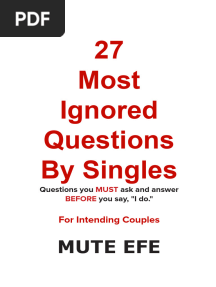 27 Most Ignored Questions by Singles