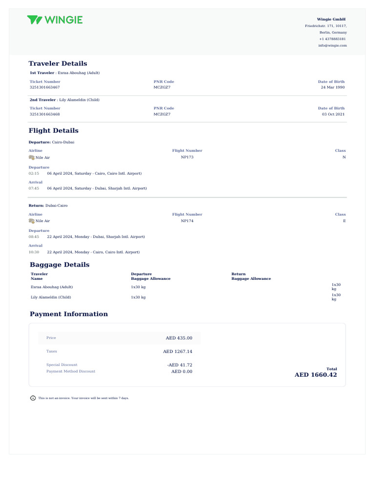 Your Flight Information | PDF | Fee | Airlines