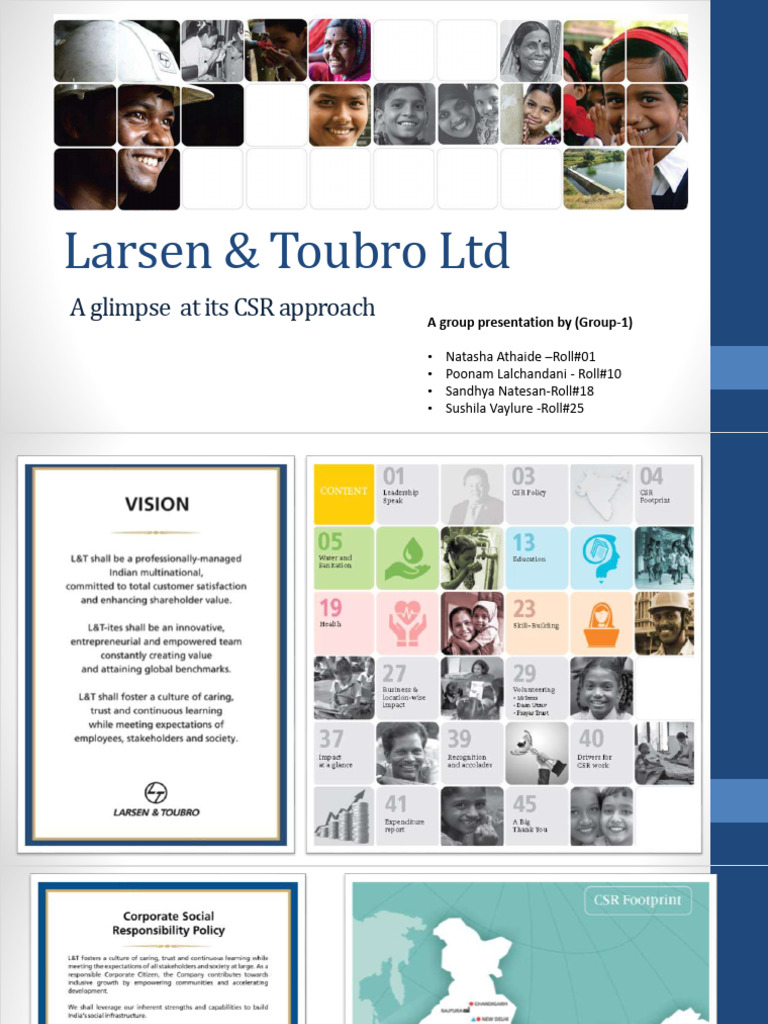 L&T's CSR Initiatives Overview | PDF | Business | Social Science