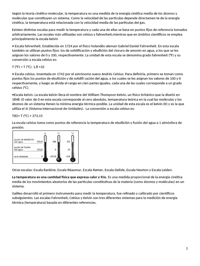 Instrumentos de Medicion de La Temperatura | PDF | Celsius | Temperatura