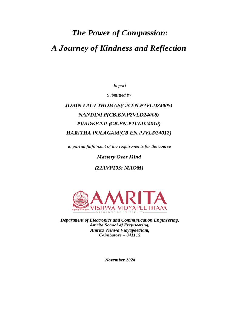 MAOM CompassionateAction Report | PDF | Compassion | Nutrition