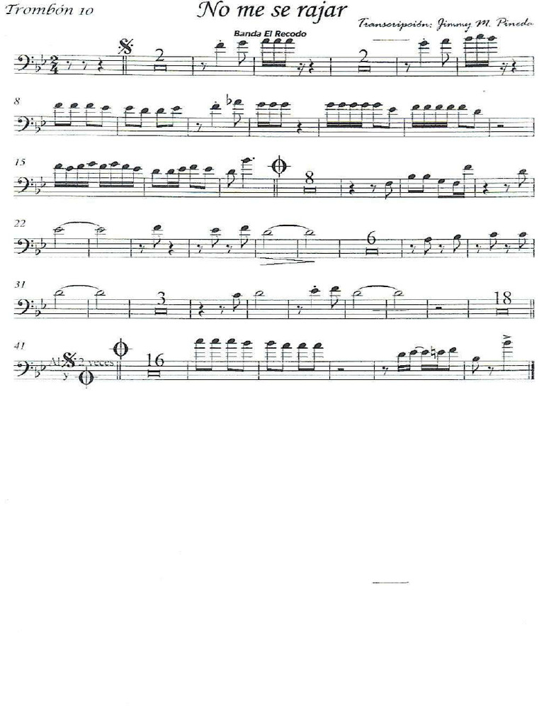 No Me Se Rajar - Banda El Recodo | PDF