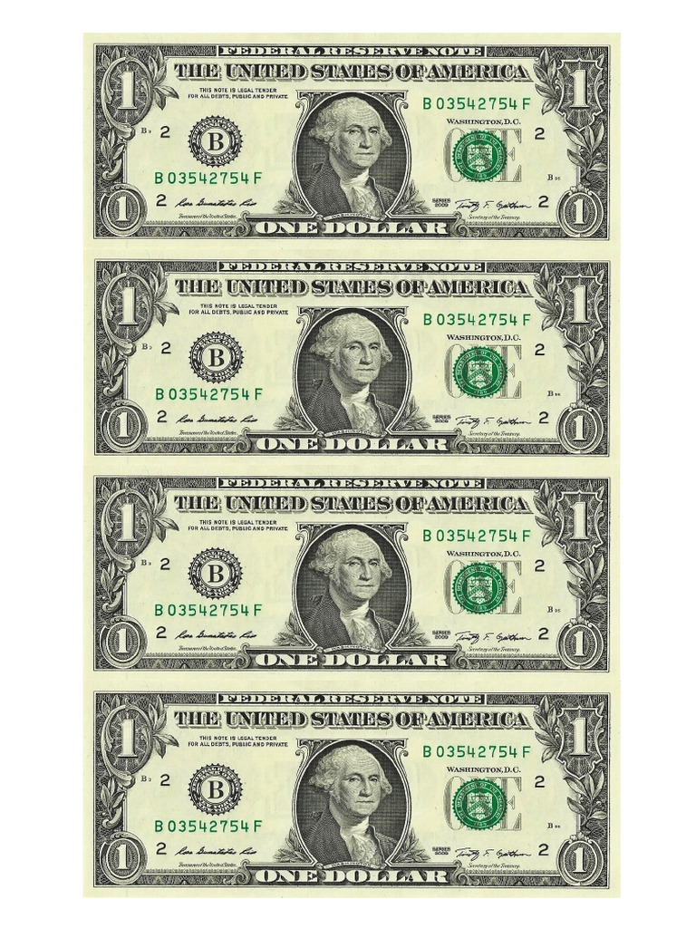 Dollar para Imprimir | PDF