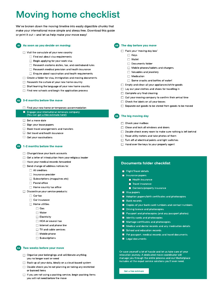 Moving Home Checklist for the UK | PDF | Identity Document