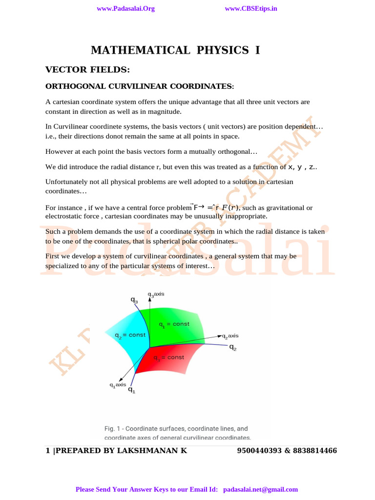 133 - PGTRB Physics - Study Materials | PDF | Coordinate System ...