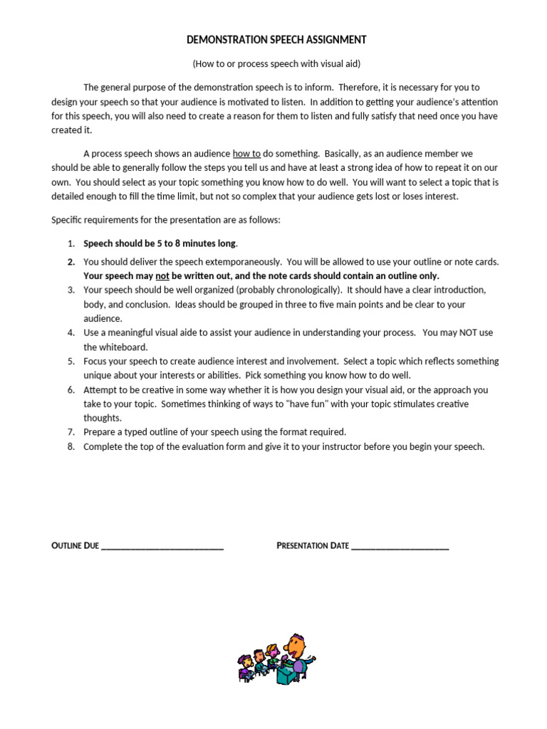 Demonstration Speech Assignment | PDF | Cognition | Cognitive Science