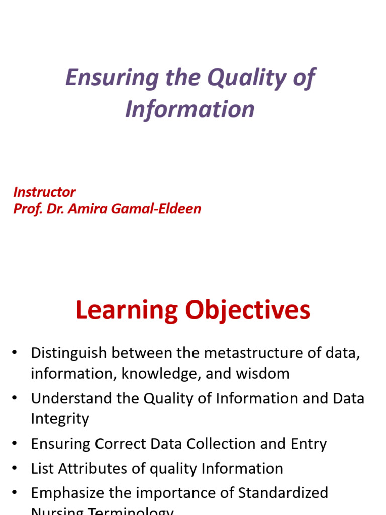 Quality of Nursing Informatics Explained | PDF | Information | Health ...