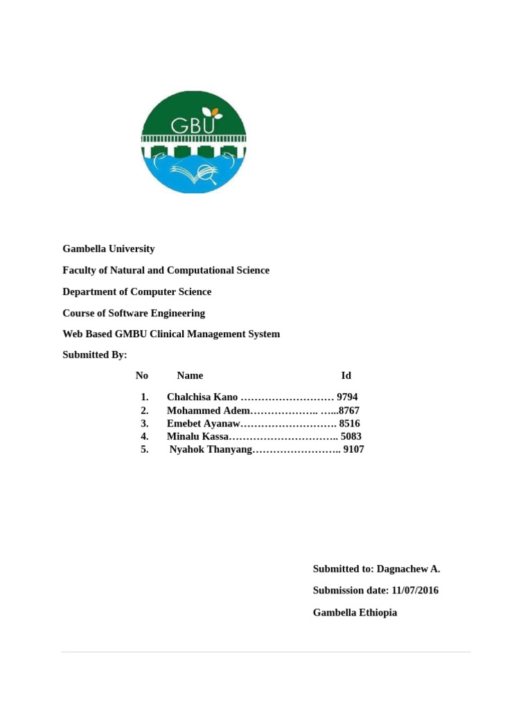 GMBU Clinical Management System | PDF | World Wide Web | Internet & Web