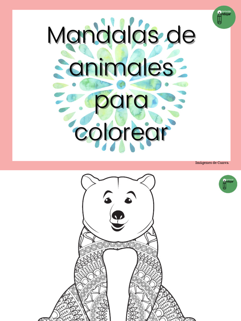 Bonitos Mandalas de Animales para Colorear | PDF