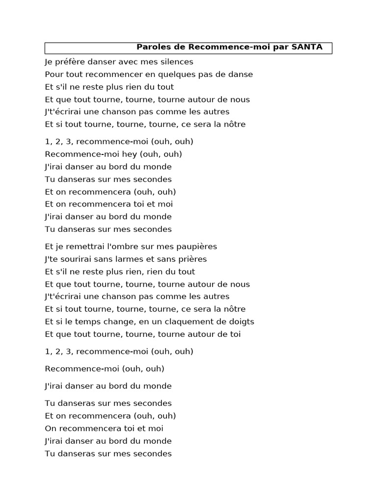 Paroles de 