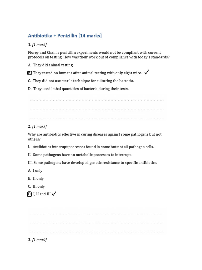 Antibiotika + Penizillin | PDF | Penicillin | Bacteria