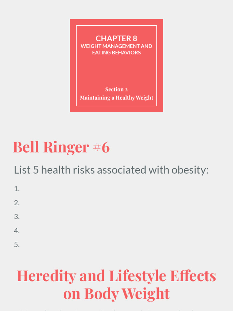 Healthy Weight Management Strategies | PDF