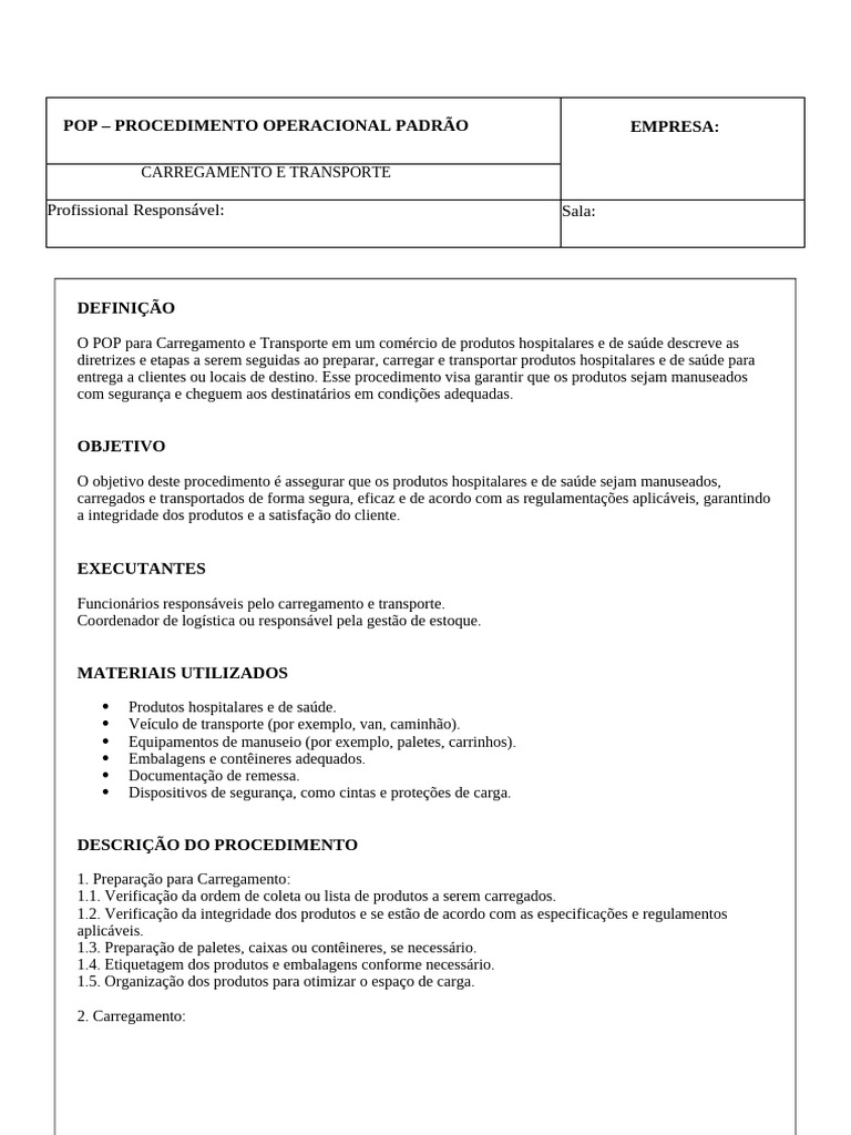 Carregamento e Transporte | PDF | Embalagem e rotulagem