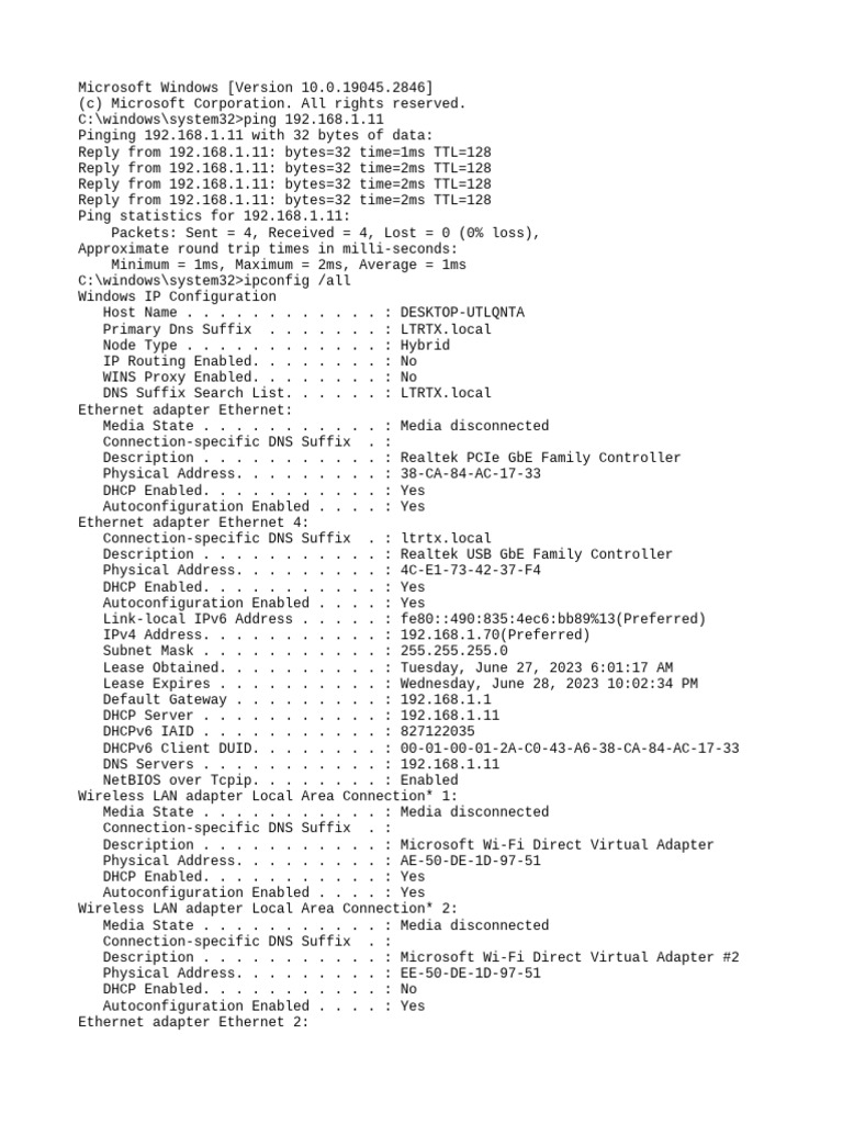 CommandPromptHistory 2023-06-28 | PDF | Telecommunications Standards ...