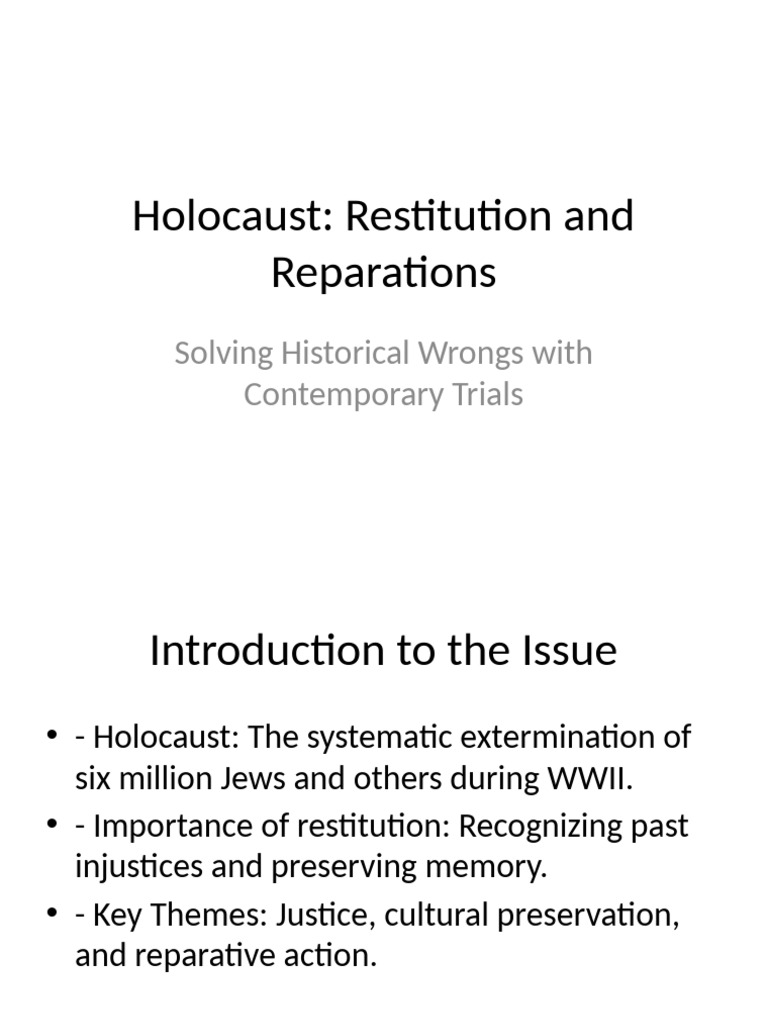 Holocaust Detailed Presentation v2 | PDF | The Holocaust | Policy