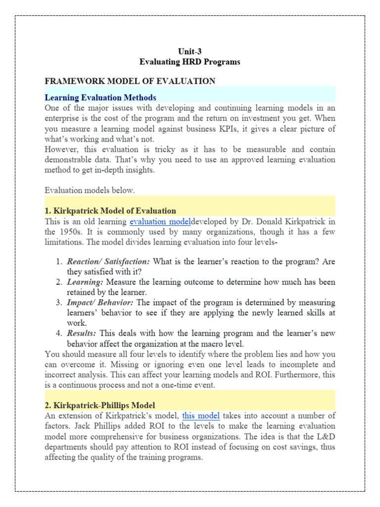 Unit-3 HRD | PDF | Goal | Socialization