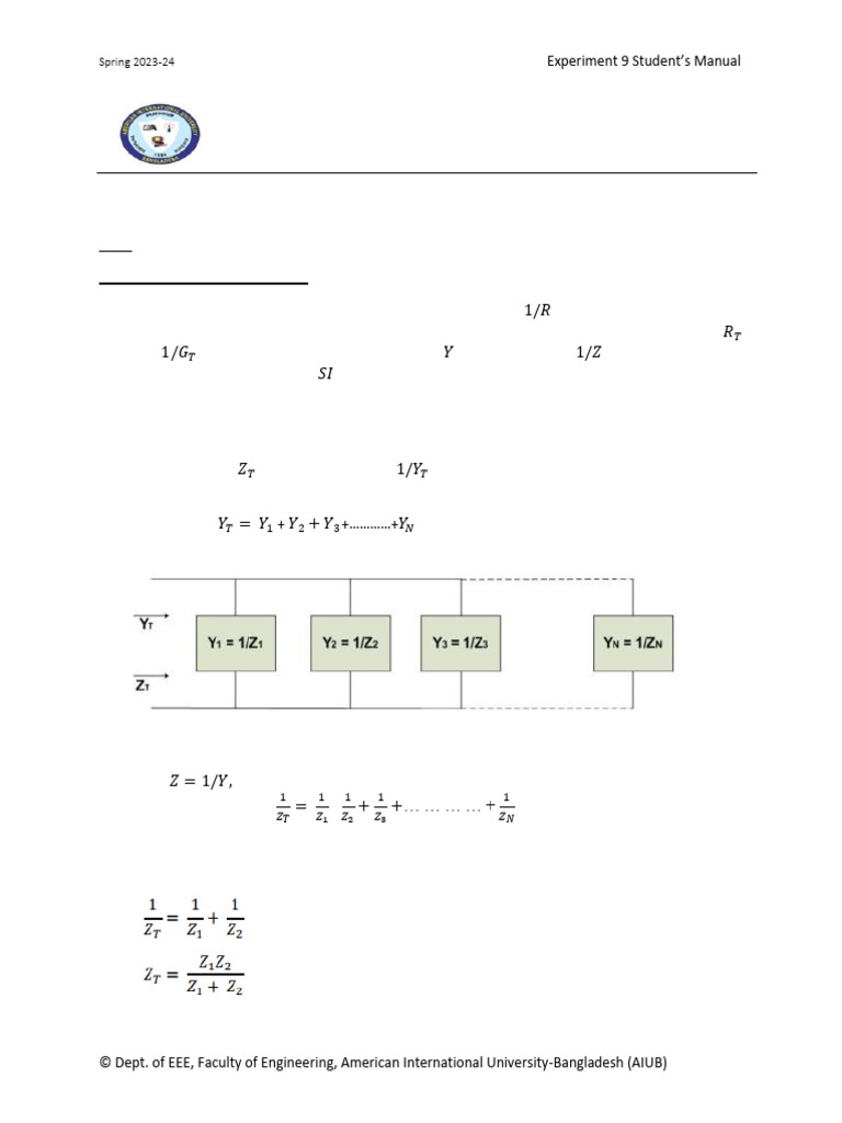 RLC Parallel Circuit Analysis Lab Guide | PDF | Series And Parallel ...