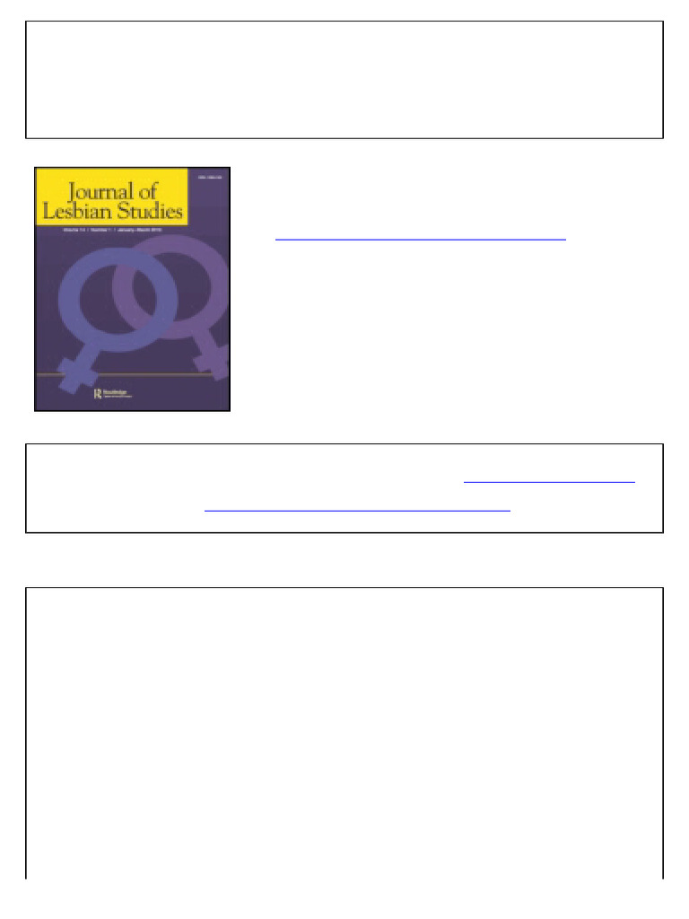 Lesbian Couples Therapy Insights | PDF | Intimate Relationships | Lesbian