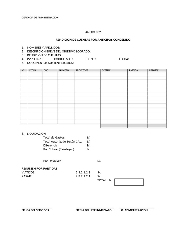 Formato Viaticos | PDF | Gobierno