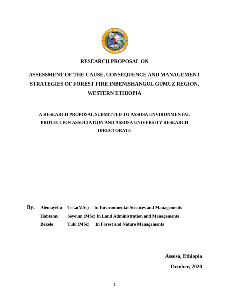 Forest Fire Management in Benishangul Gumuz | PDF | Fires | Wildfire