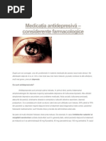 Medicaţia antidepresivă