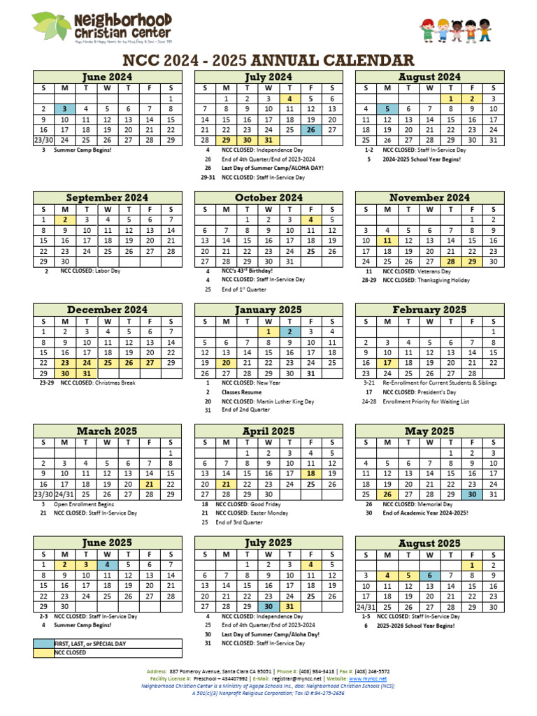 NCC+Annual+Calendar+2024 2025 | PDF | Holidays | Observances