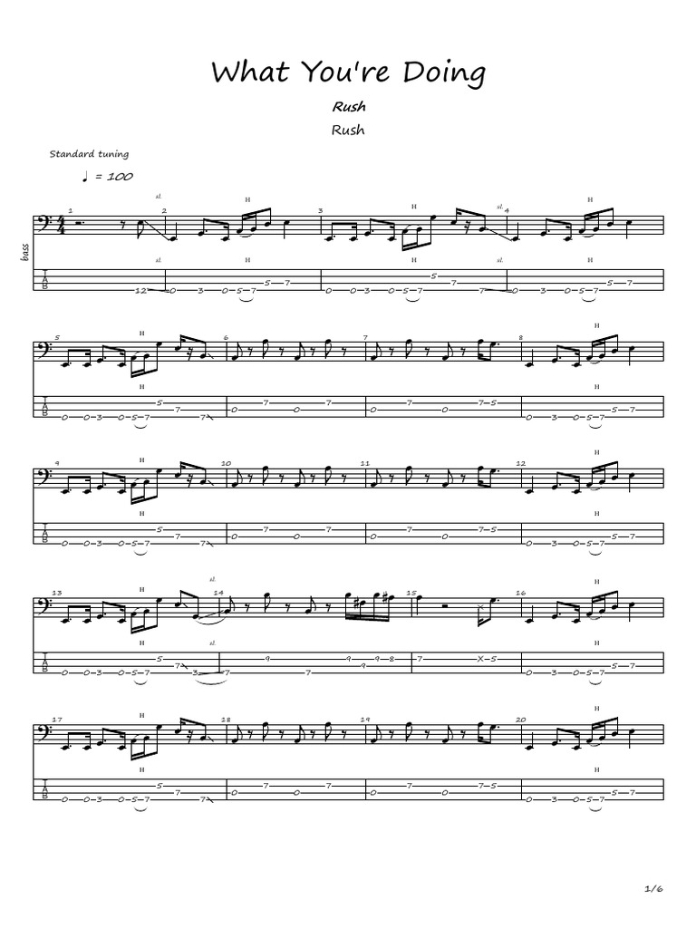Rush - What Youre Doing | PDF