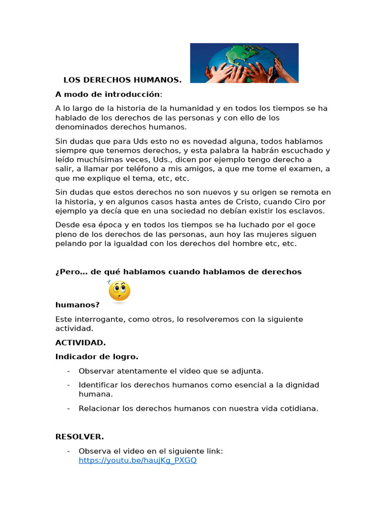 Historia y Generaciones de Derechos Humanos | PDF | Derechos humanos ...